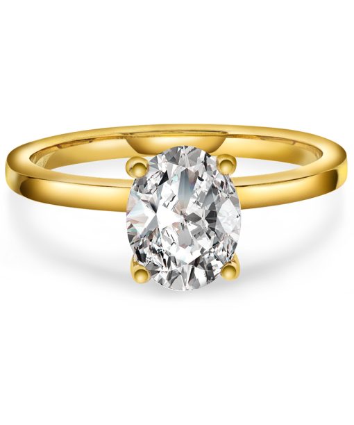 Alternative view of Empress ring i gull LAB diamant 2 ct.