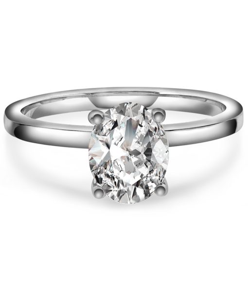 Alternative view of Empress ring i gull LAB diamant 2 ct.