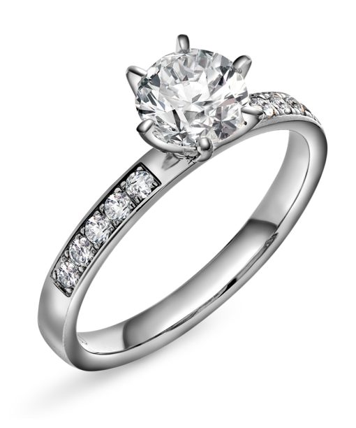 The crown ring gull LAB diamanter 1,20 ct.