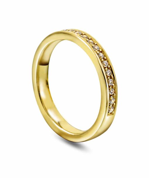 Giftering i gult gull 0,15ct WSI 3 mm