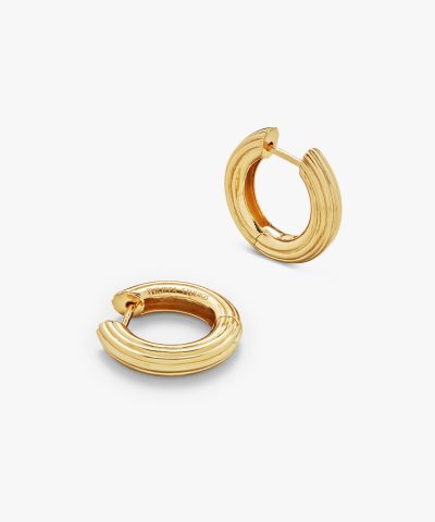 Philippa Studios Bold Grooved Hoops Medium