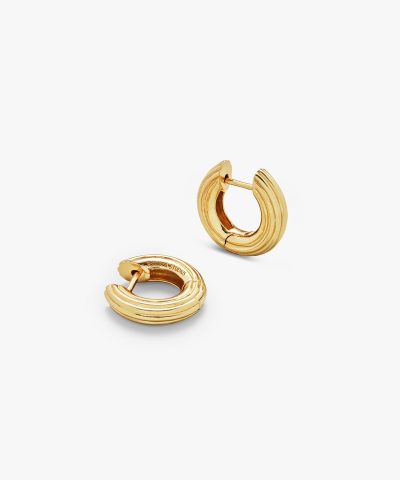 Philippa Studios Bold Grooved Hoops Small