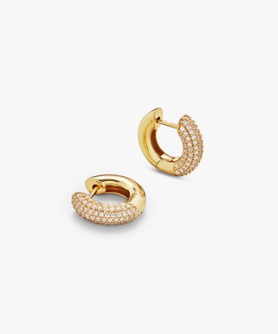 Philippa Studios Bold Pave Hoops Small