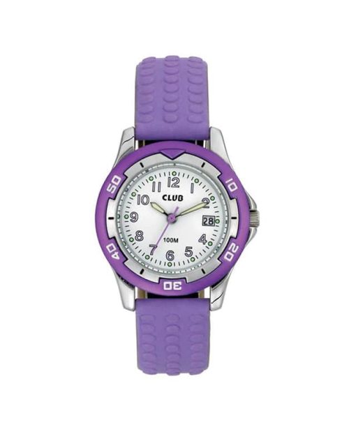Club p pal hvit a m/fiolett silikon rem ø29