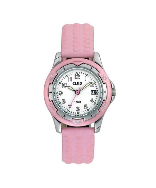 Club p pal hvit a m/rosa silikon rem ø29