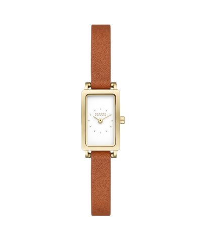 Skagen Hagen Micro Two-Hand Brown Leather Watch - SKW3149